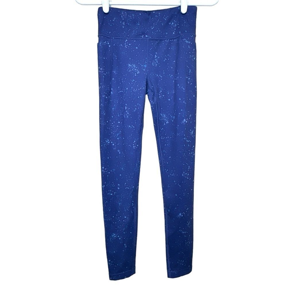 Athleta Girl Stash Your Treasures High Waist Leggings Blue Size L Athleisure